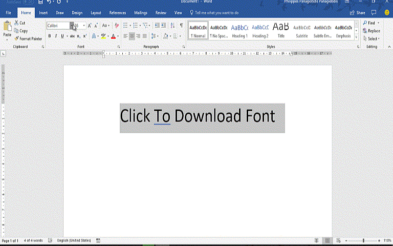 Free fonts for microsoft word